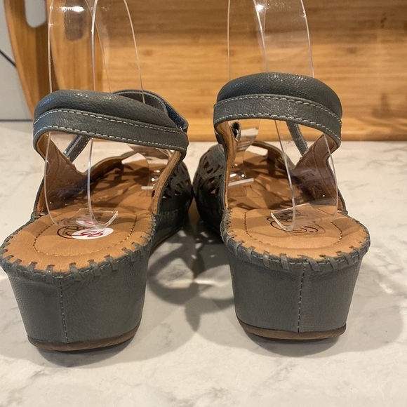 BIZA ISADORA denim soft leather upper comfortable vacation summer beach - Picture 2 of 7